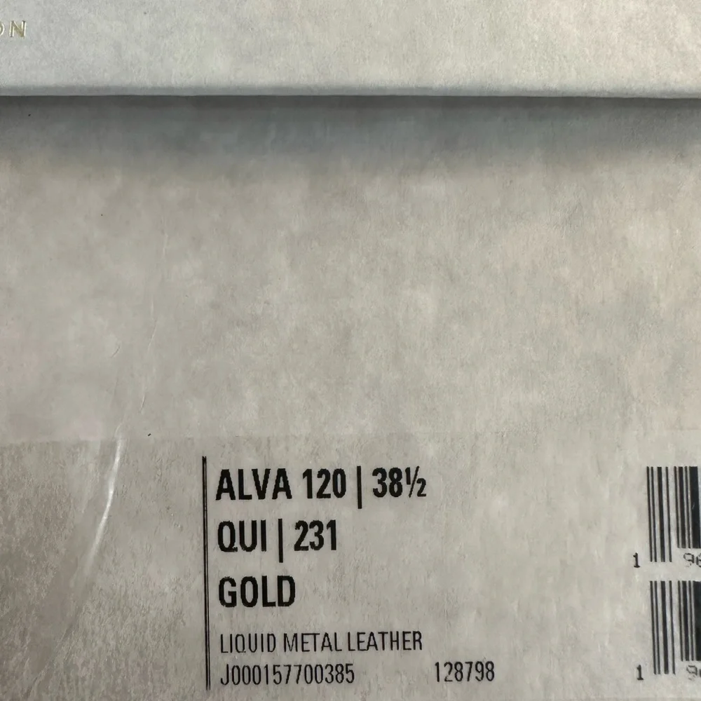 Jimmy Choo "Alva" metallic leather sandals 4.75 in / 120 mm stiletto heel - Picture 8 of 8